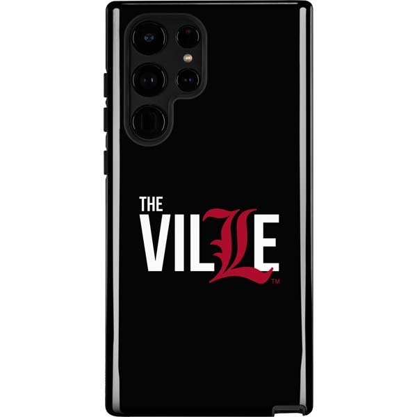 University of Louisville Black Background Galaxy Cases