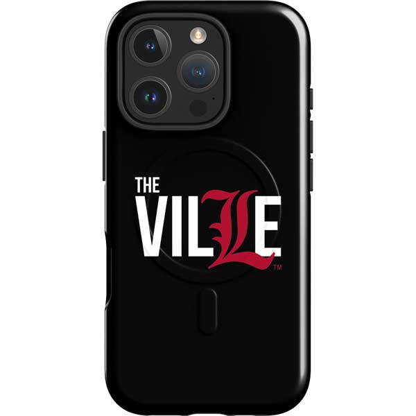 University of Louisville Black Background iPhone 16 Pro Magsafe Impact Case