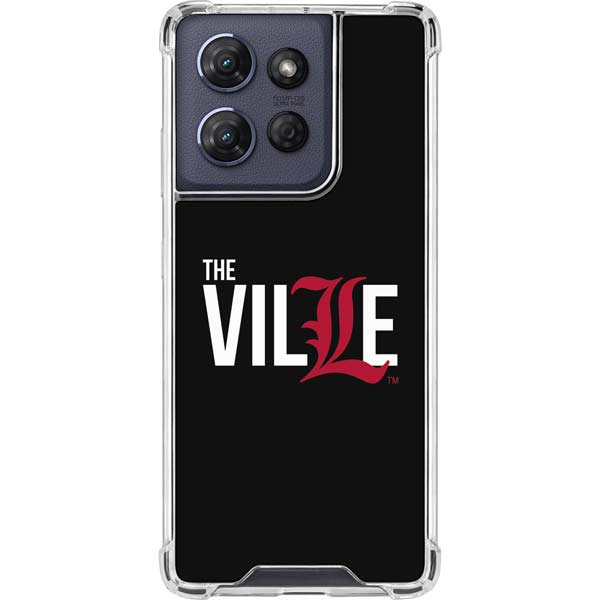 University of Louisville Black Background Moto G 5G (2025) Clear Case