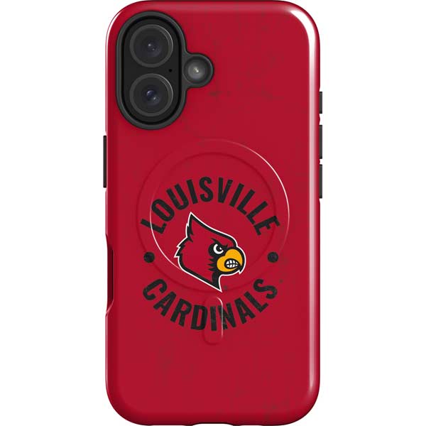 University of Louisville Cardinals Faded iPhone 16 Magsafe Impact Case