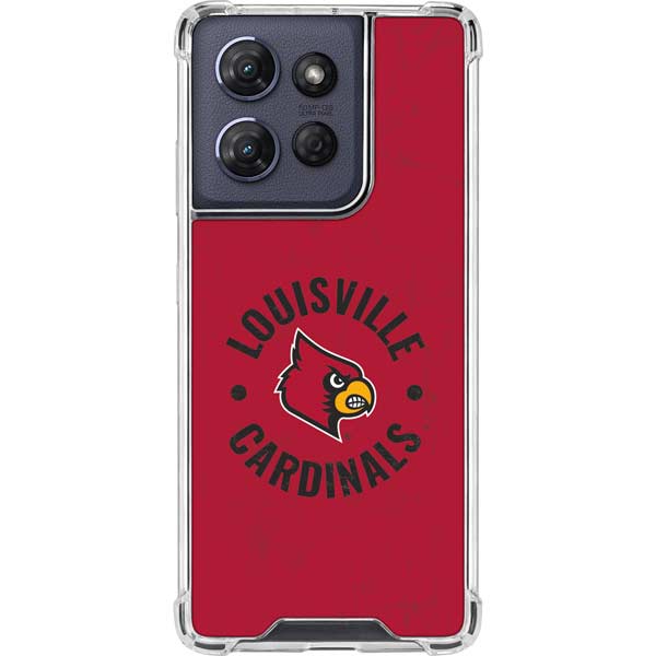 University of Louisville Cardinals Faded Moto G 5G (2025) Clear Case