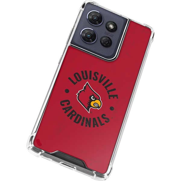 University of Louisville Cardinals Faded Moto G 5G (2025) Clear Case