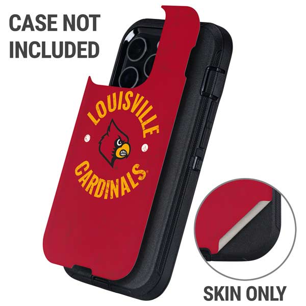 University of Louisville Cardinals Faded Otterbox Defender iPhone Skin