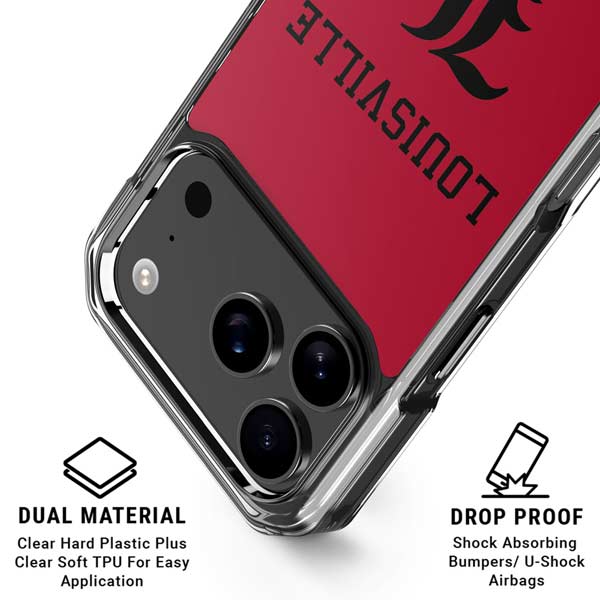 University of Louisville Cardinals iPhone 17 Pro Clear Case