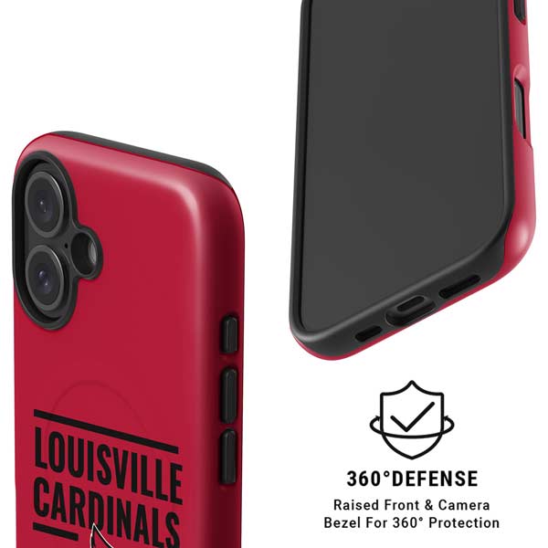 University of Louisville Cardinals Striped iPhone 16 Magsafe Impact Case