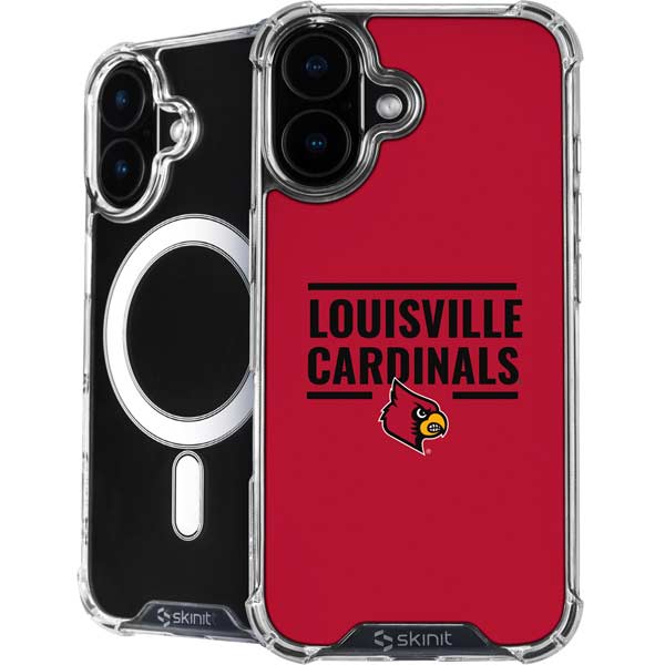 University of Louisville Cardinals Striped iPhone 17 MagSafe Case