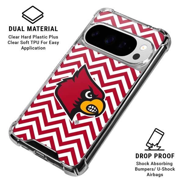 University of Louisville Chevron Google Pixel 10 Pro Clear Case