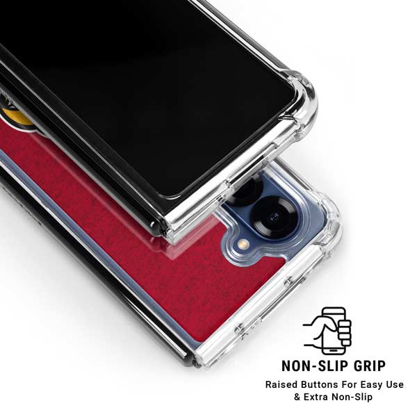 University of Louisville Red Background Galaxy Z Fold7 Clear Case