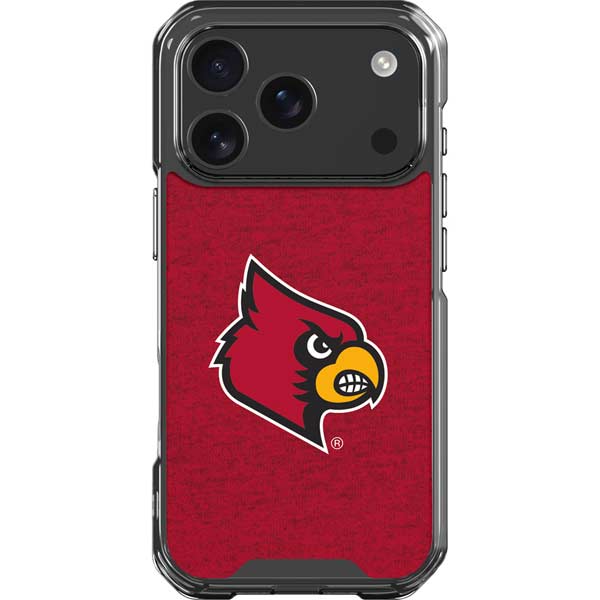 University of Louisville Red Background iPhone 17 Pro Clear Case