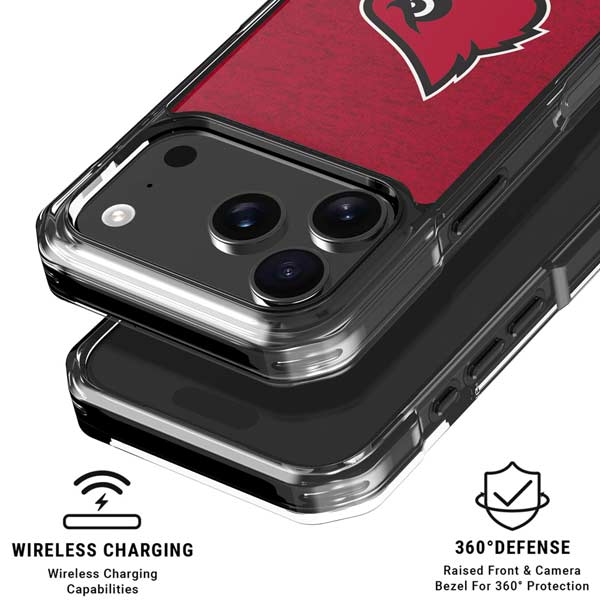 University of Louisville Red Background iPhone 17 Pro Clear Case