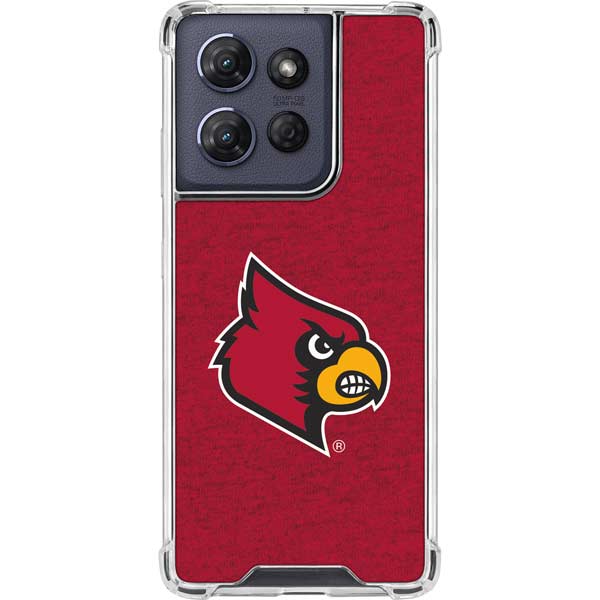 University of Louisville Red Background Moto G Power 5G (2025) Clear Case