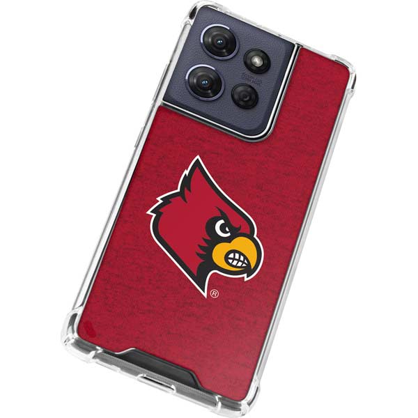 University of Louisville Red Background Moto G Power 5G (2025) Clear Case