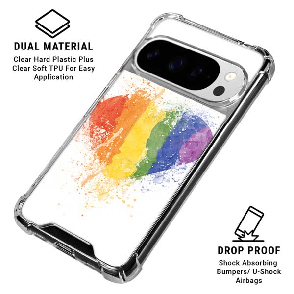 Love Is Love Heart Google Pixel 10 Pro XL Clear Case