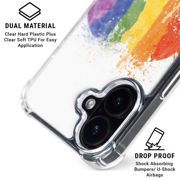 Love Is Love Heart iPhone 17 Clear Case