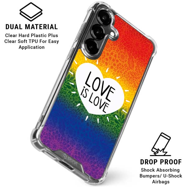Love Is Love Rainbow Galaxy S26 Clear Case