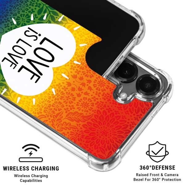 Love Is Love Rainbow Galaxy S26 Plus Clear Case
