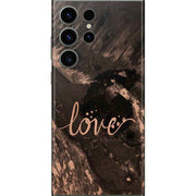 Love Rose Gold Black Galaxy Skins