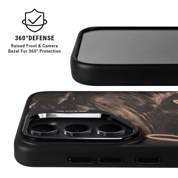 Love Rose Gold Black Galaxy S26 Plus Kickstand Case