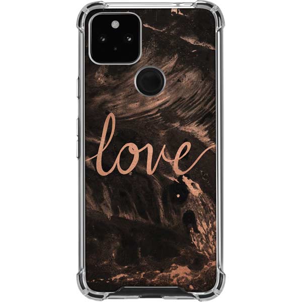 Love Rose Gold Black Pixel Cases
