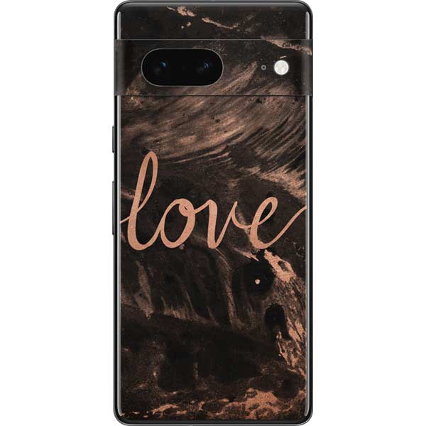 Love Rose Gold Black Pixel Skins