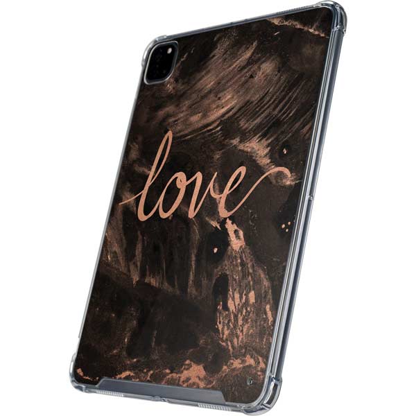 Love Rose Gold Black iPad Cases