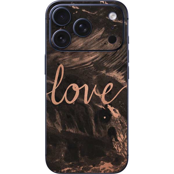 Love Rose Gold Black iPhone 17 Pro Max Skin