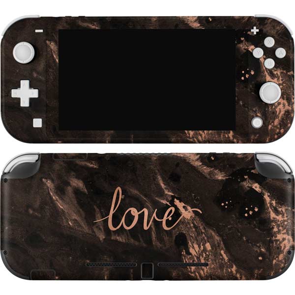 Love Rose Gold Black Nintendo Skins