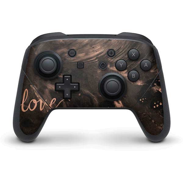 Love Rose Gold Black Nintendo Skins