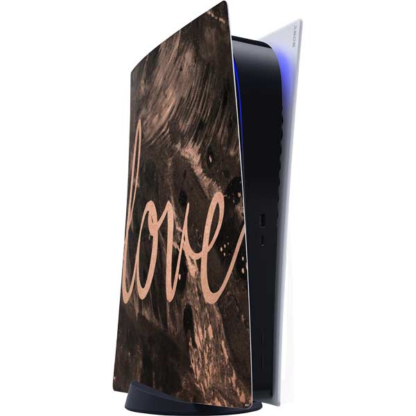 Love Rose Gold Black PlayStation PS5 Skins