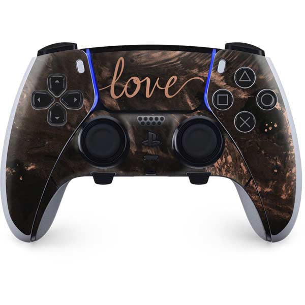 Love Rose Gold Black PlayStation PS5 Skins