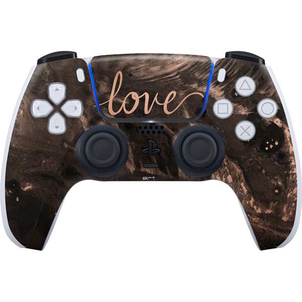 Love Rose Gold Black PlayStation PS5 Skins