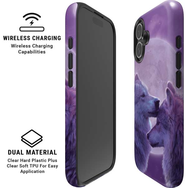 Loving Wolves by Vincent Hie iPhone 16 Magsafe Impact Case