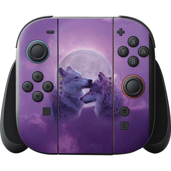 Loving Wolves by Vincent Hie Nintendo Switch 2 (2025) with Joy-Con Skin