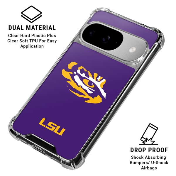 LSU Tiger Eye Logo Google Pixel 10 Clear Case