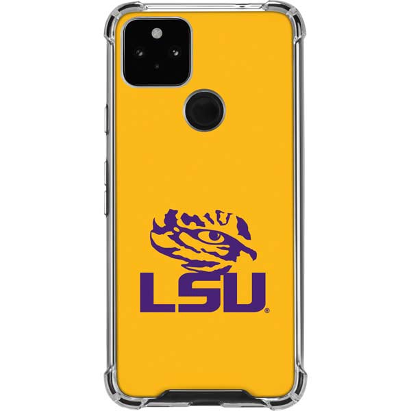 LSU Tiger Eye Logo Yellow Pixel Cases