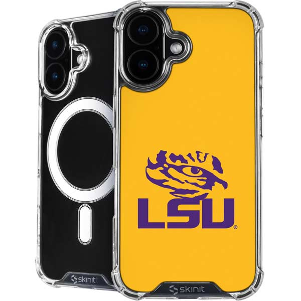 LSU Tiger Eye Logo Yellow iPhone 17 MagSafe Case