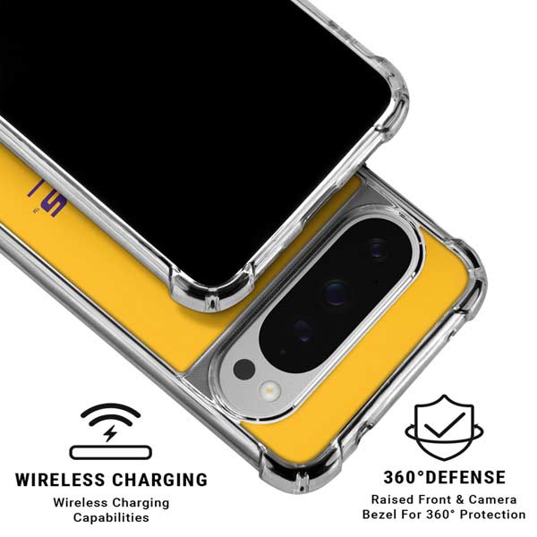 LSU Tigers Baton Rouge Yellow Google Pixel 10 Pro Clear Case
