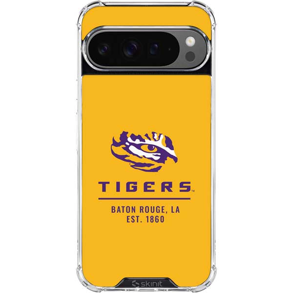 LSU Tigers Baton Rouge Yellow Google Pixel 10 Pro XL Clear Case