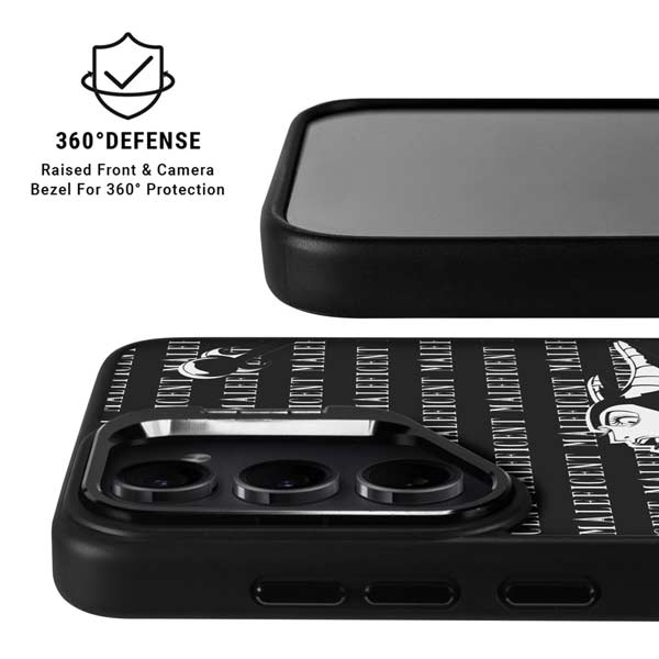 Disney Villains Maleficent Black and White Galaxy S26 Kickstand Case