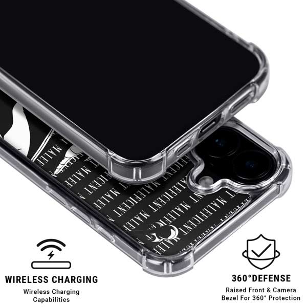 Disney Villains Maleficent Black and White iPhone 17 Clear Case