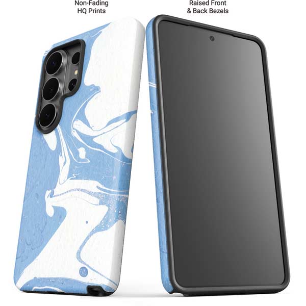 Marbleized Blue Galaxy S26 Ultra Impact Case