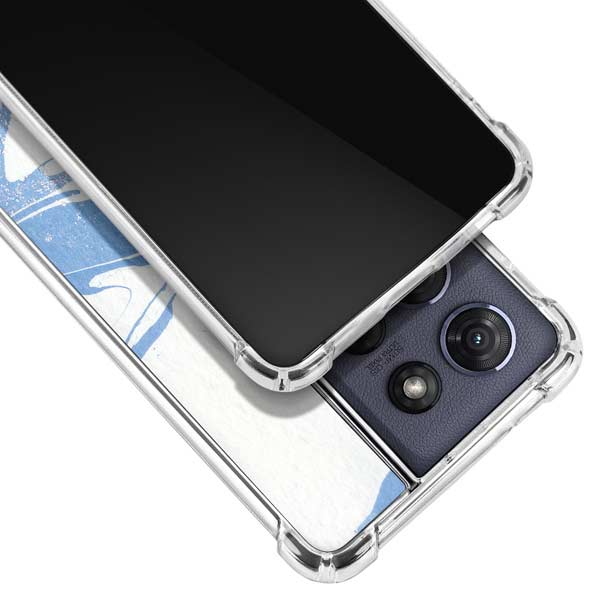Marbleized Blue Moto G 5G (2025) Clear Case