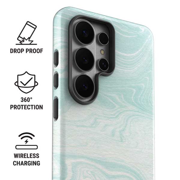Marbleized Mint Galaxy S26 Ultra Impact Case