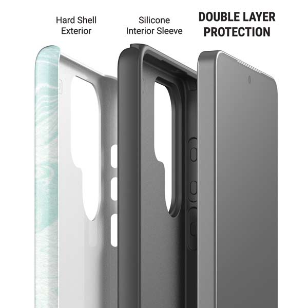 Marbleized Mint Galaxy S26 Ultra Impact Case
