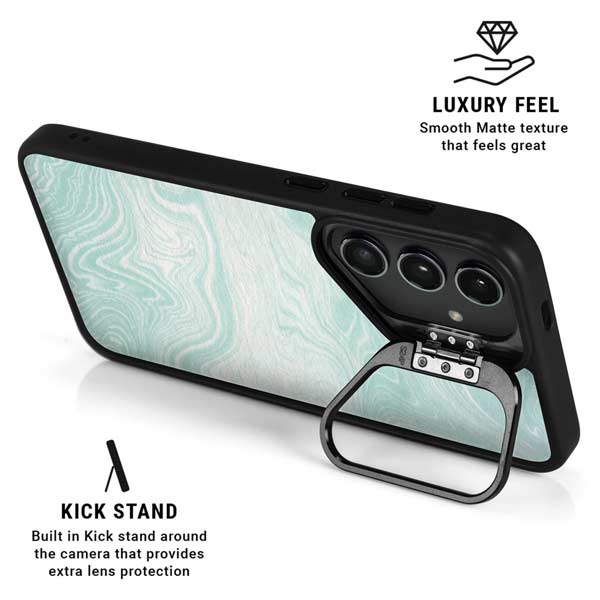 Marbleized Mint Galaxy S26 Ultra Kickstand Case