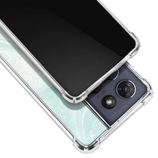 Marbleized Mint Moto G 5G (2025) Clear Case