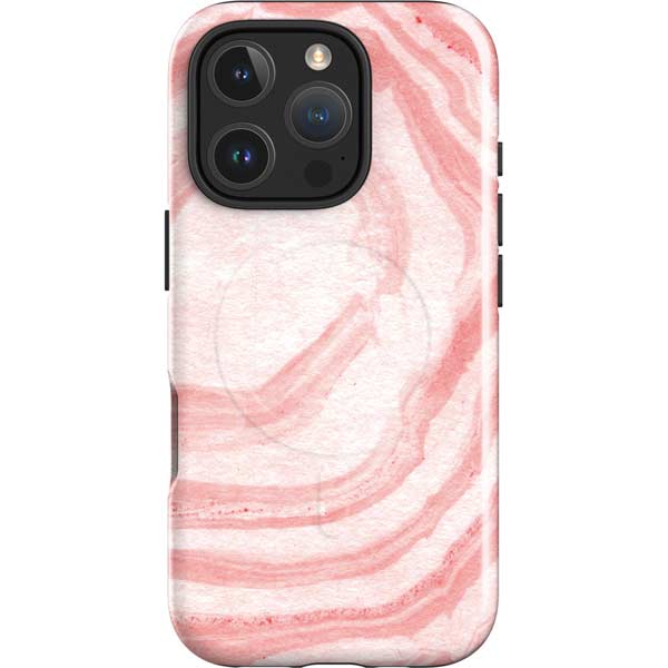 Marbleized Pink iPhone 16 Pro Max Magsafe Impact Case