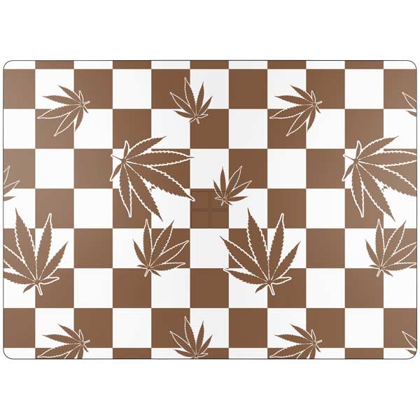 Marijuana Brown Checkered Surface Laptop 7 13.8in Skin