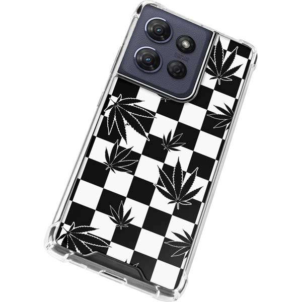 Marijuana Checkered Moto G 5G (2025) Clear Case
