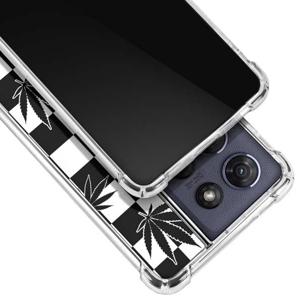 Marijuana Checkered Moto G 5G (2025) Clear Case